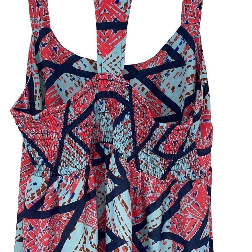 Love Fire Womens Maxi Racerback Dress Sleeveless Summer Vacation Red Blue Large - Picture 2 of 8